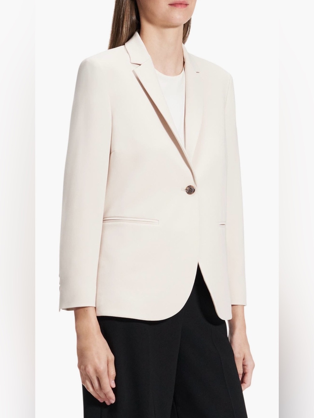 NWT Theory Staple relaxed blazer admiral crepe size 8 TUMI - Picture 3 of 4